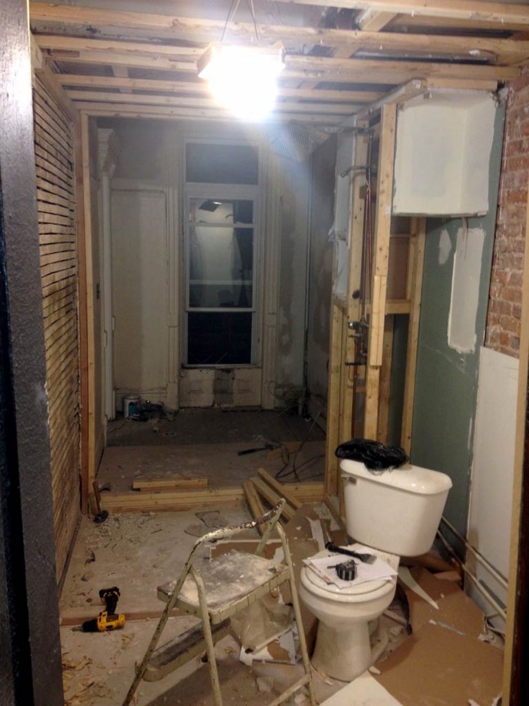Renovation Rewind 6 Water Closet Nose to the Brownstone